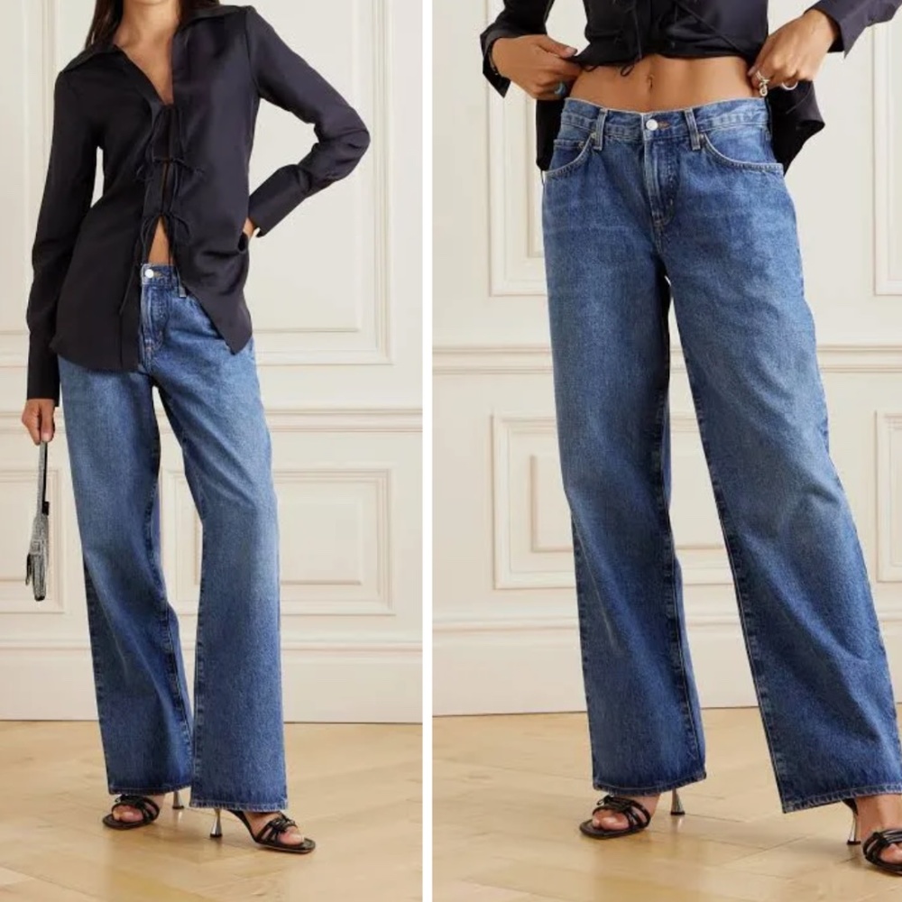 AGOLDE Organic Fusion low-rise straight-leg jeans size 28